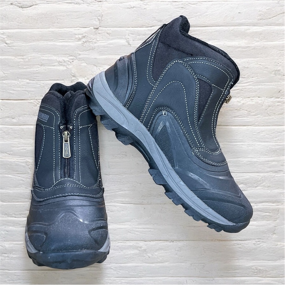 Khombu Mens' Black Mason Hybrid Winter Boot With Cushioned Footbed NWT